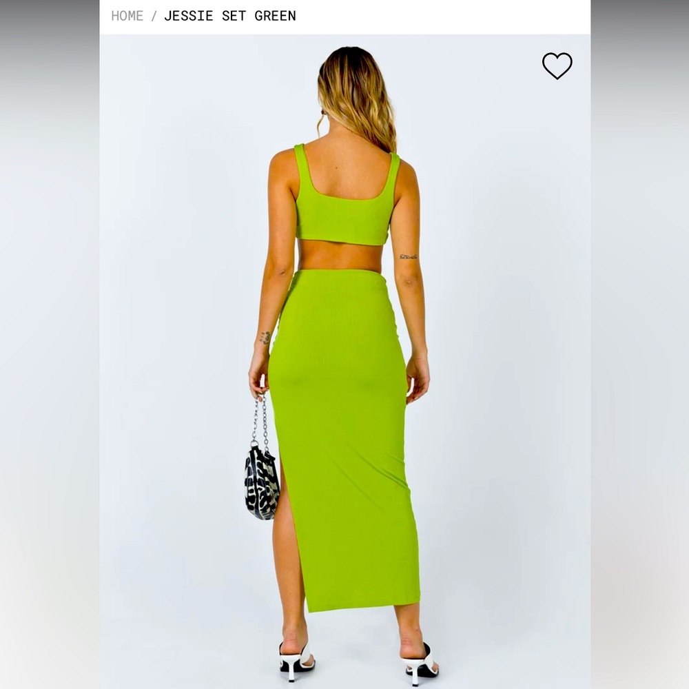Skirt set lime green - Picture 2 of 2